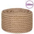 vidaXL Lano zo 100% juty 20 mm 100 m