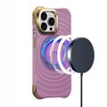 Kruhové Glam Mag puzdro pre iPhone 14 Pro 6,1" fialové