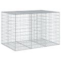 vidaXL Gabiónový kôš s krytom 150x100x100 cm pozinkované železo