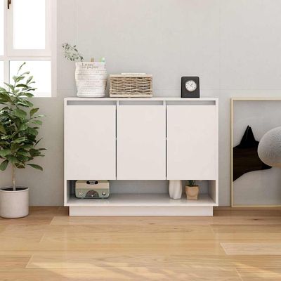 vidaXL Komoda lesklá biela 97x31x75 cm drevotrieska