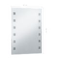 vidaXL Kúpeľňové nástenné zrkadlo s LED osvetlením 60x80 cm