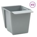 vidaXL Kvetinové boxy pre euro palety 12 ks Svetlosivá 14 x 9 x 9,5 cm