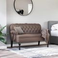vidaXL Chesterfield lavica Hnedá 119,5 x 64,5 x 75 cm Umelá koža