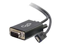 USB / sériový kábel - DB-9 (M) do USB-C (M) - reverzibilný konektor C - čierna