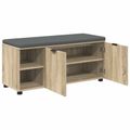 vidaXL Predsieňová lavica s vankúšom Sonoma dub 100 x 38 x 46 cm