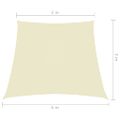 vidaXL Tieniaca plachta, oxford, lichobežníková 3/4x3 m, krémová