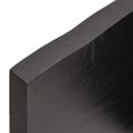 vidaXL Kúpeľňová doska tmavohnedá 140x40x(2-4) cm ošetrený masív
