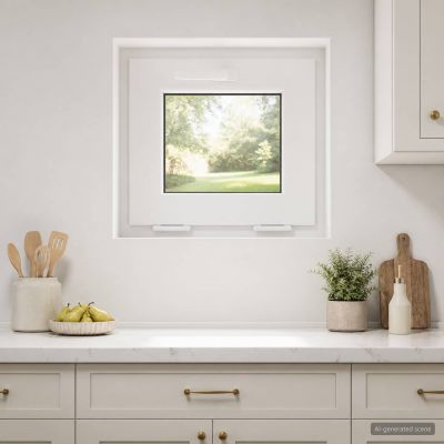 vidaXL Biele vnútorné farby okna v suteréne RISOR 45 x 40 cm