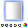 vidaXL Kúpeľňové zrkadlo s LED, betónovo sivé 40x8,5x37cm, akryl