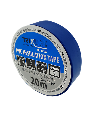 PVC izolačná páska TR-IT 202 20m, 0,13mm modrá TRIXLINE