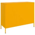 vidaXL Komoda horčicovožltá 100,5x39x79 cm oceľ