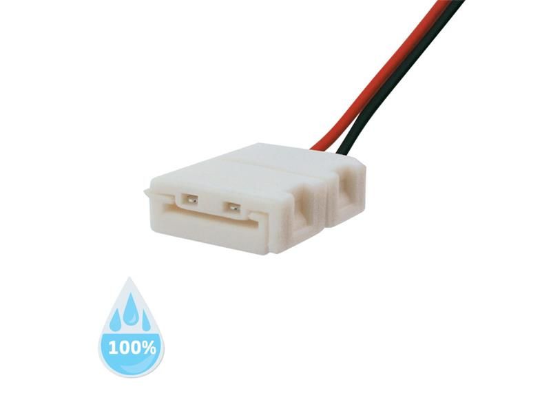 Konektor nepájivý pre LED pásiky 3528 30,60LED/m o šírke 8mm s vodičom, vodeodolný IP68