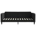 vidaXL Denná posteľ s matracom čierna 90x200 cm látka