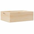 VidaXL Drevená škatuľka s rúčkami 40x30x13 cm masívna borovica