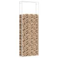 vidaXL Stojan na krbové drevo 110x28x312 cm nehrdzavejúca oceľ