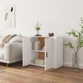 vidaXL Komoda biela 80x33x70 cm spracované drevo