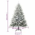 vidaXL Zasnežený umelý vianočný stromček zelený 180 cm PVC&PE