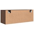 vidaXL Nástenný botník hnedý dub 100x35x38 cm spracované drevo