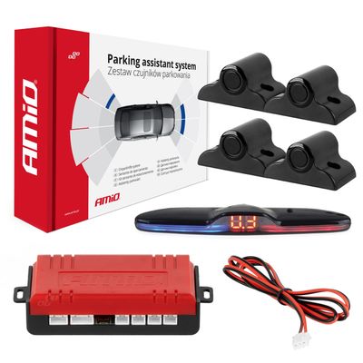 Parkovací asistent LED 4 senzory černé 19mm TRUCK