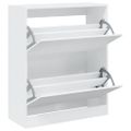 vidaXL Botník biely 80x34x96,5 cm kompozitné drevo