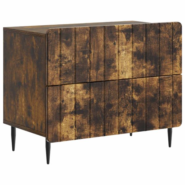 vidaXL Nočný stolík Dymový dub 62 x 34,5 x 49,5 cm Kompozitné drevo