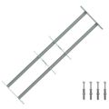 vidaXL Bezpečnostná mreža na okná s 2 priečkami 3 ks 630-1140 mm
