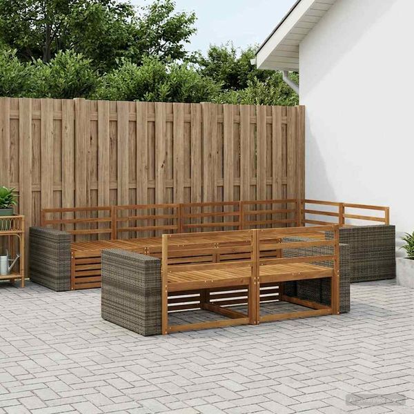 vidaXL Záhradná súprava gaučov 7 pcs Prírodná