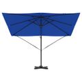 vidaXL Roma Parasol Modrá 286 x 284 x 265 cm Hliník a polyester