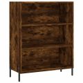 vidaXL Vysoká skrinka dymový dub 69,5x34x180 cm spracované drevo