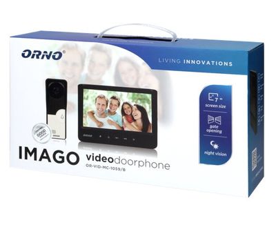 Videozvonček ORNO OR-VID-MC-1059/B, IMAGO, rodinný, LCD 7", čierny Videozvonek ORNO OR-VID-MC-1059/B, IMAGO, rodinný, LCD 7", černý