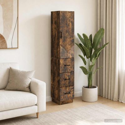 vidaXL Sada skríň 2 ks 33 x 34,5 x 87 cm Kompozitné drevo Dymový dub