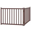 vidaXL Brána pre psa skladacia 2 panely 160 cm masívne jedľové drevo