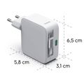 HAMA GaN, Rýchlonabíjačka, 2x USB-C PD/QC 30W Odn