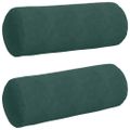 vidaXL Podložkové vankúše 2 pcs Tmavozelená Ø 25 x 70 cm