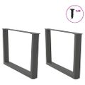 vidaXL Nohy konferenčného stolíka v tvare V, 2 ks, antracitové, 70 x (42-43,3) cm, oceľ