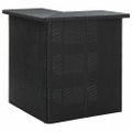 vidaXL 4-dielna záhradná barová súprava s vankúšmi polyratanová čierna