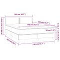 vidaXL Posteľný rám boxspring s matracom sivohned 140x200 cm látka