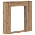 vidaXL Rám krbu Dub artisan 100 x 20 x 100 cm Kompozitné drevo