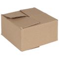 vidaXL Skladací box s úložiskom 50 ks Prírodná 15 x 15 x 8 cm Kartón