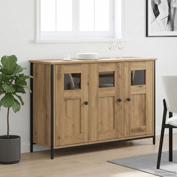 vidaXL Servírovacia skriňa Dub artisan 100 x 35 x 70 cm