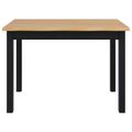 VidaXL Jedálenský stôl EKAI Čierna 112 x 70 x 76,5 cm Borovicový masív