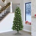 vidaXL Vianočný stromček s 300 LED-i so stojanom Zelená 240 cm PE