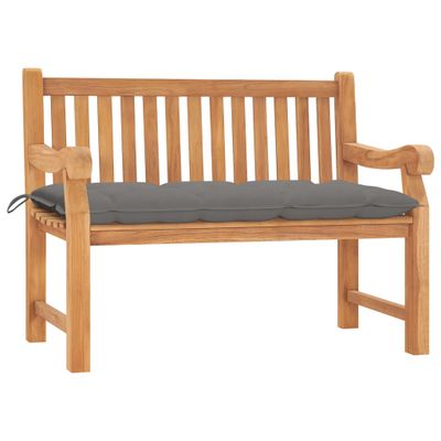 vidaXL Záhradná lavička s vankúšom 120 cm teakový masív