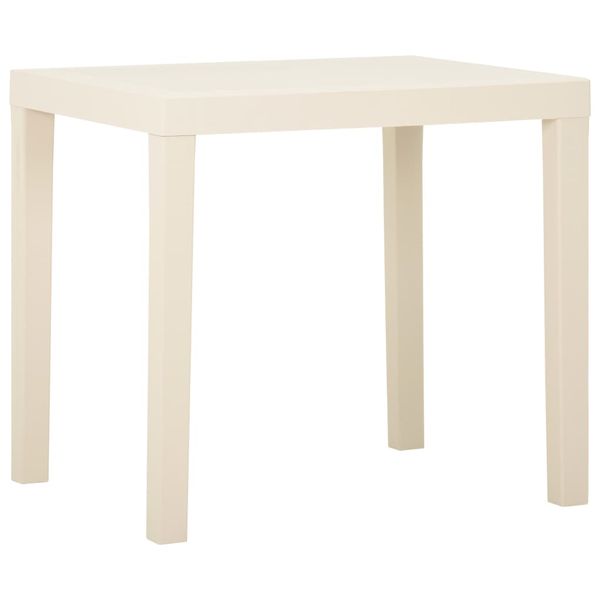 vidaXL Záhradný stôl biely 79x65x72 cm plast