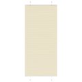 vidaXL Skladaná roleta krémová 100x200 cm, šírka látky 99,4 cm, polyester
