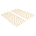 vidaXL Rolovateľné posteľné rošty 2ks s 23 lamelami 80x200 cm borovicový masív