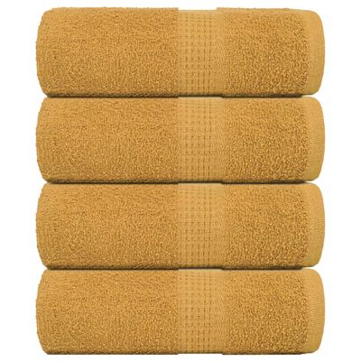 vidaXL Utierky na umývanie FROGN 4 ks zlaté 30x30 cm 360 g/m²