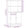 vidaXL Vysoká skrinka hnedý dub 68x35x139 cm kompozitné drevo+kov