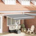 vidaXL Rám markízy Biela 350 x 250 cm Hliník
