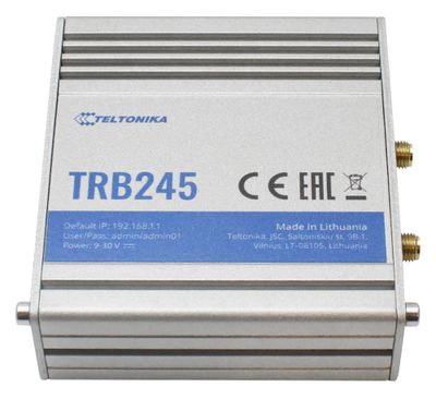 Teltonika priemyselný LTE Cat 4 routr TRB245 Router, 1x LAN, LTE, 2G/3G, dual SIM, GPS, VPN, RutOS